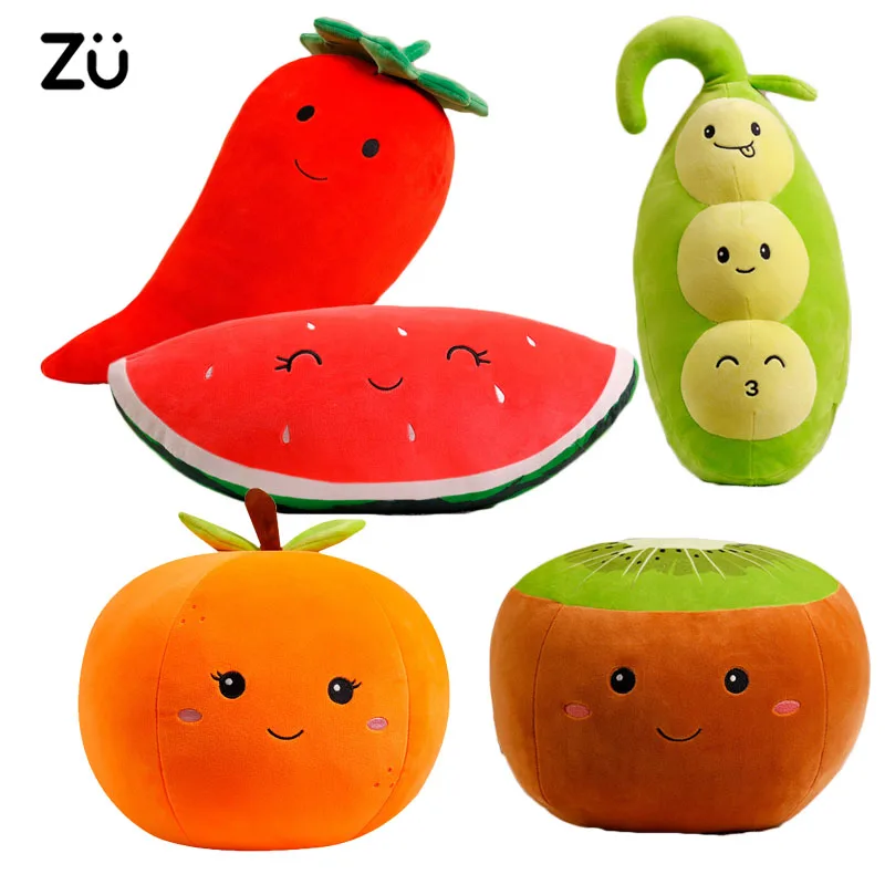 ZU Super Soft Plush Pillow with Cute Fruits and Vegetables for Girl Sofa Home Decor