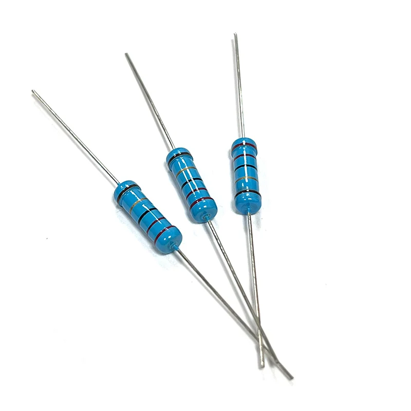Metal Film Resistors 20pcs 2W Metal Film Resistor 2R2 22R 220R 2K2 22K 220K 2.2 22 220 Ohm R K Accuracy 1% 0.1R-10M Five-Color Ring Resistance