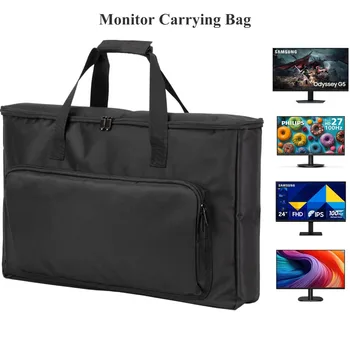Borsa per Monitor da 24/25/27/32 Pollici con Imbottitura in Schiuma Antiurto Protezione Completa Borsa da Viaggio Portatile per Schermo del Computer
