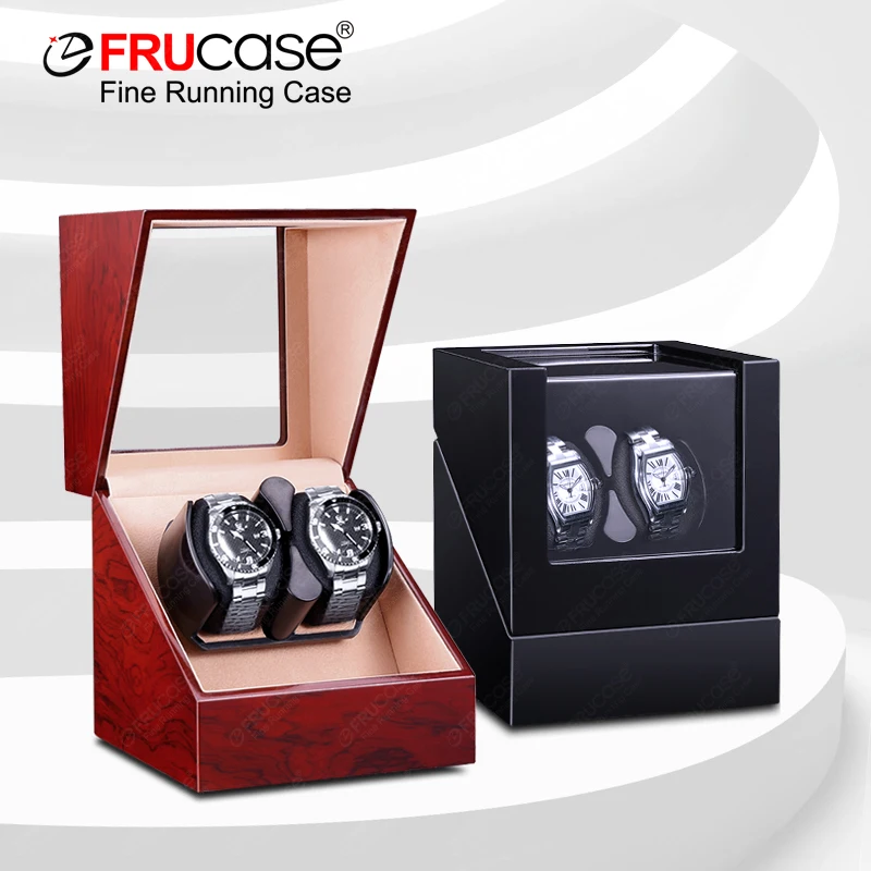 Double Watch Winder Automatic Watches Watch Box USB Charging 2+0 Battery Option FRUCASE