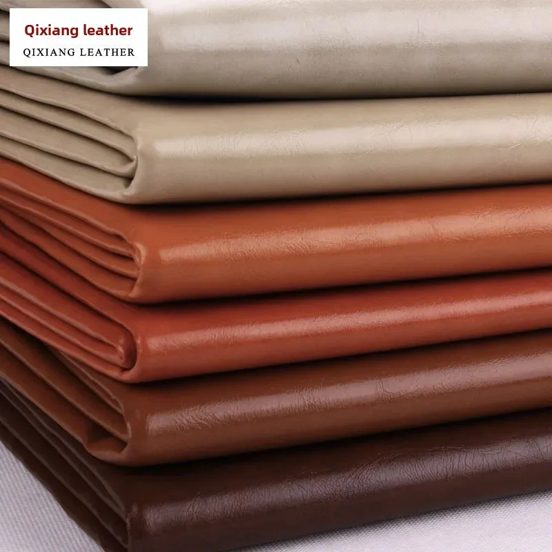 Artificial Leather Fabric Oil-Waxed Leather Sofa Seat Material Soft Padded Hard Pack Decorative Material