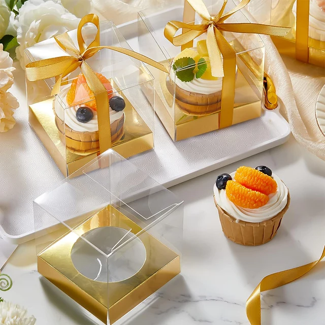 Scatole Regalo Natalizie Per Dolci - 10 Pezzi Con Maniglia, Bianche, Per Biscotti E Cupcake - Foto 10