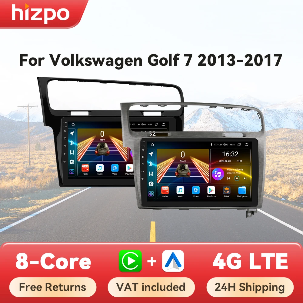 Hizpo Smart Car Intelligent Systems dla VW Golf Multimedialny odtwarzacz GPS 2din Autoradio CarPlay Android Auto 2din Radio