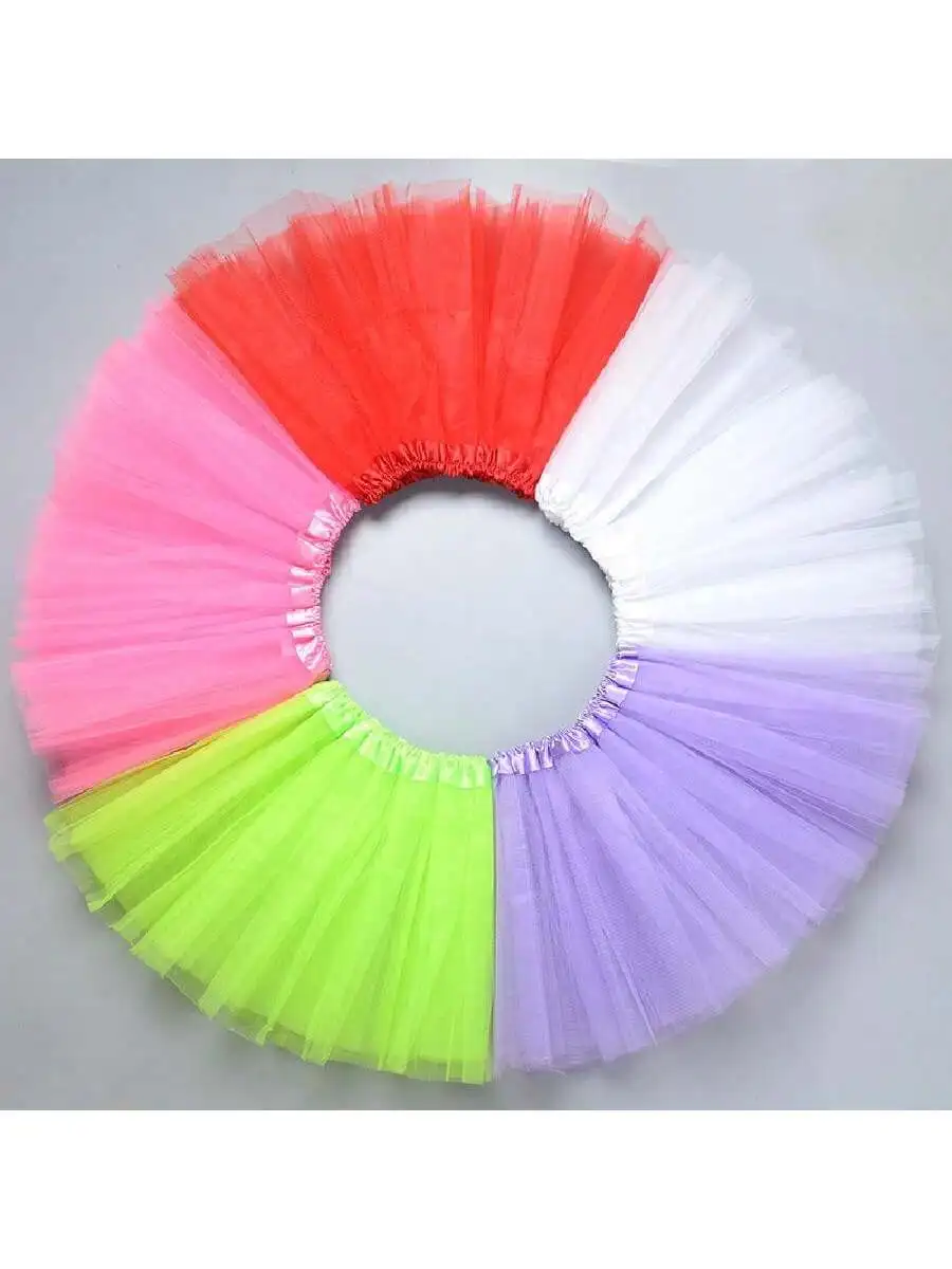 Adult Ballet Tutu Skirt Multicolored Vintage 3 Layered For 80s Cosplay Dance Party Costume Party/birthday
