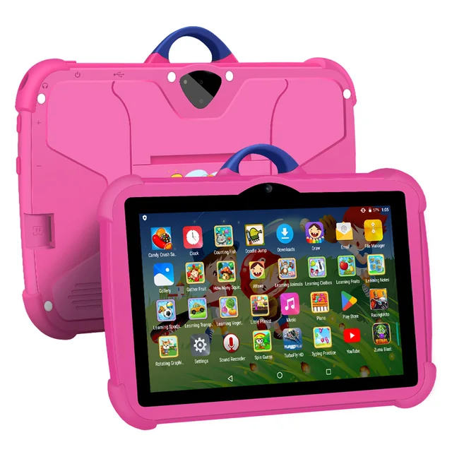 Nuovo modello di cartone animato Tablet per bambini da 7 pollici Quad Core 4 GB RAM 64 GB ROM Android Giochi educativi per l'apprendimento Tablet Regali per bambini 1