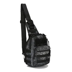 Tactical Waterproof Outdoor Sling Backpack for Hiking, Camping, and Concealed Carry (A - Black Crepe)