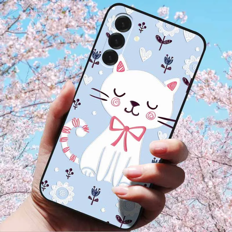 3D Relief Flower Embossed Soft Silicone Case with Cartoon Owl Design