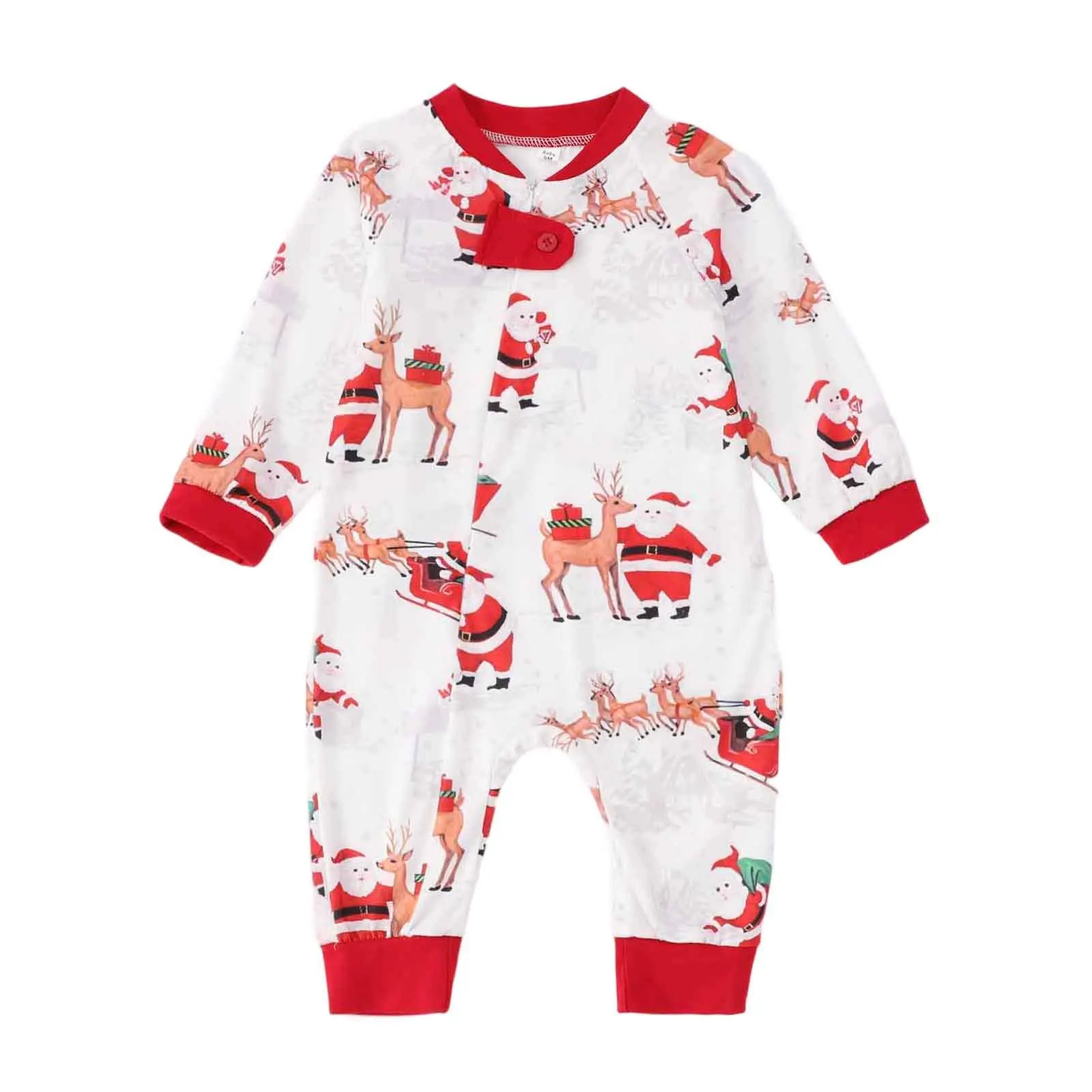 Santa Claus Print Christmas Pajamas Set
