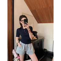 2024 Women's Summer T-shirt Fashion Top Elegant Short Sleeve Classic Fried Dough Twists POLO Collar College Fashion Top - Image 5