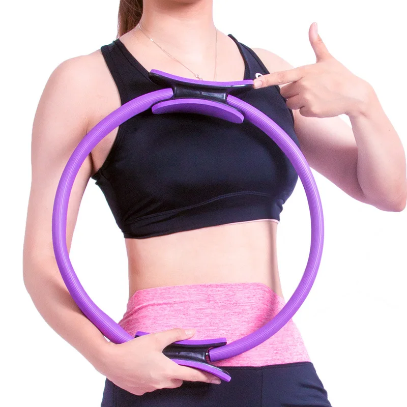 Pilates Yoga Circle Fitness Ring Exercise Home Resistance Elasticity Yoga Workout Home Elasticity Ring Circle Gym Equipment Girl