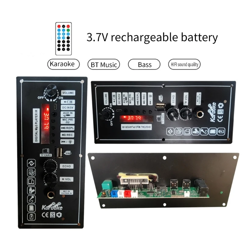 Power Amplifier Board For Car Square Dance Bluetooth-compatible Speaker 3.7V-Lithium Battery Rechargeable audio amplifier board audio speaker