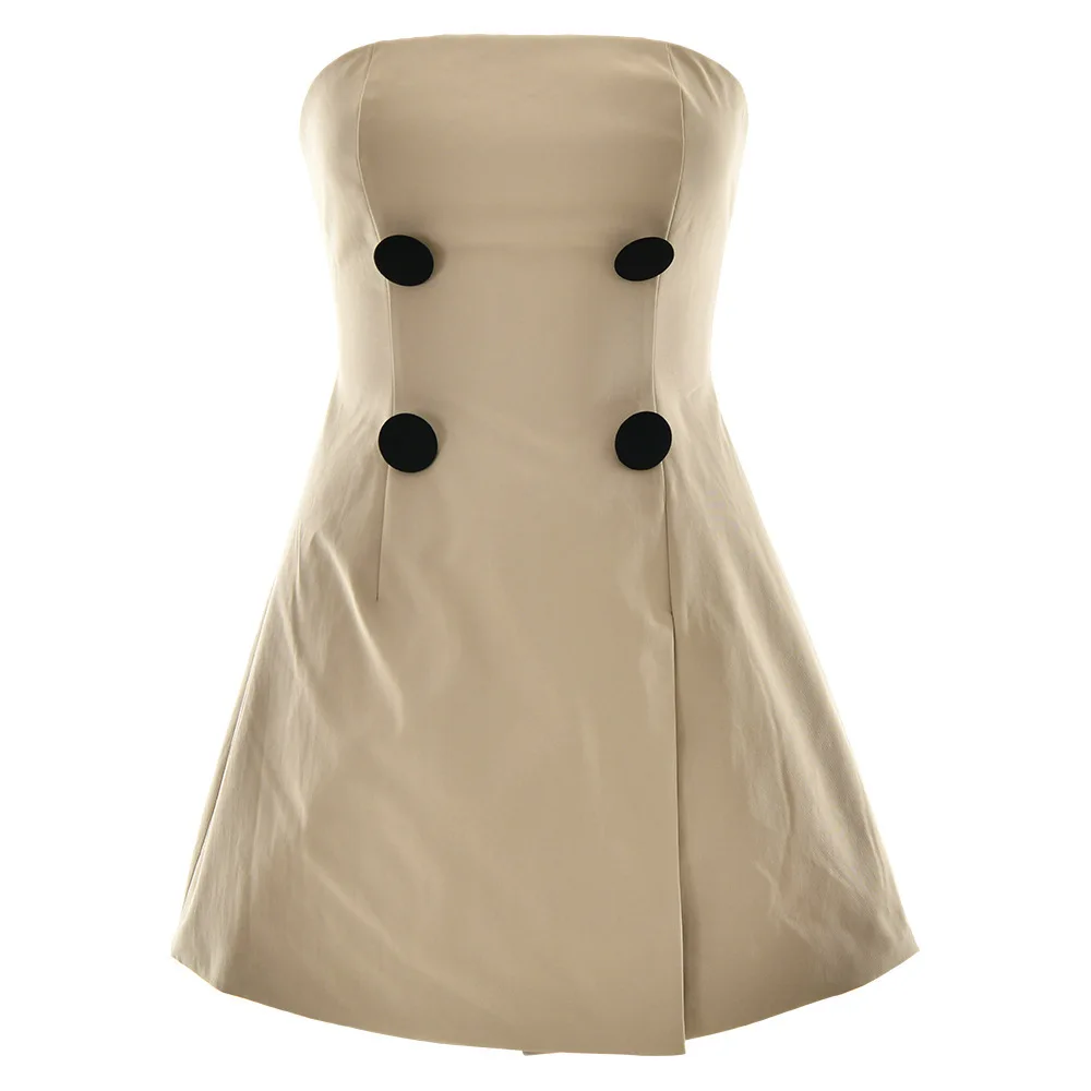 Sexy Strapless Skirt Tight Women Dress 2025 Autumn / Winter New Female Off Shoulder A-line Dress Bodycon Street Clothing