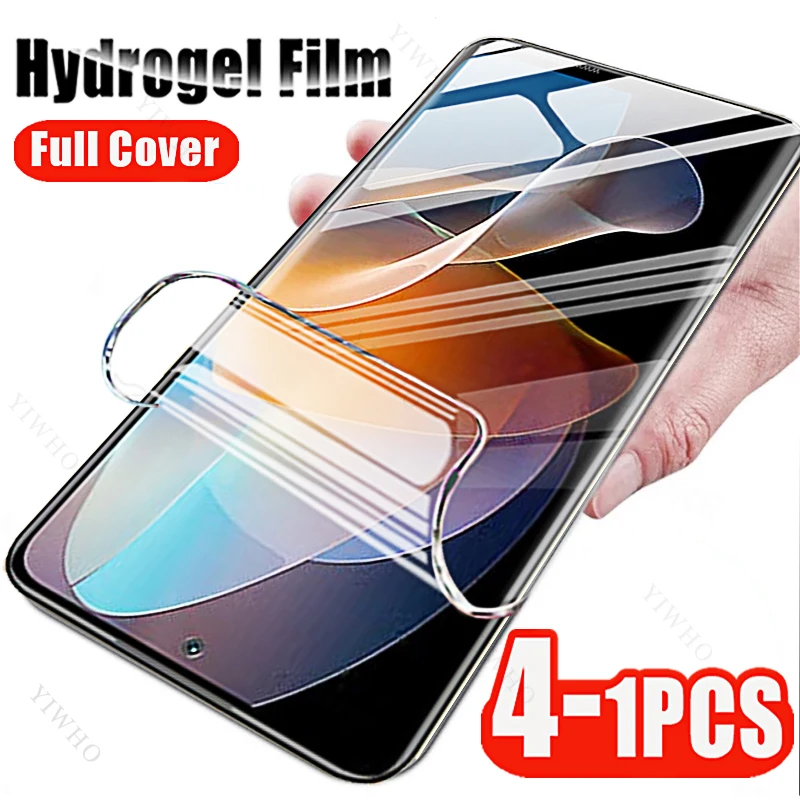 

4-1pcs for Xiaomi Redmi Note 12T 12S 12R 12 Pro Plus Speed 4G 5G Screen Protector HD Hydrogel Film Transparent for Redmi Note12R