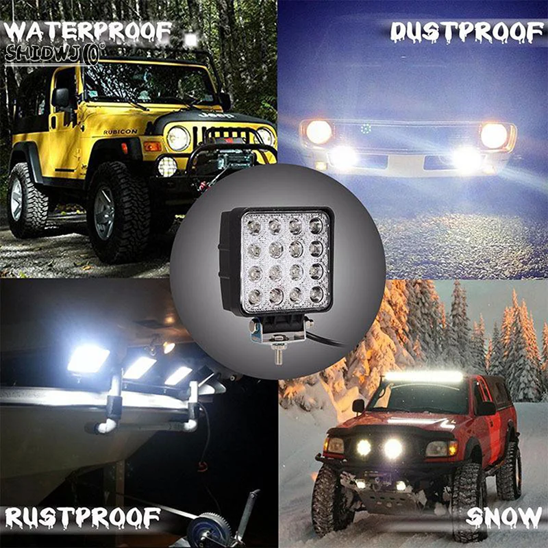 Led Light Bar 4inch 48W Led Bar Led Car Light For Led Bar Offroad SUV ATV Tractor Boat Trucks Excavator 12V 24V Work Light - 4