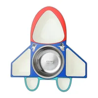 Durable Airplane Car Shaped Dinner Plate Creative Cartoon Children's Tableware Compartment Detachable Feeding Food Tray Gift