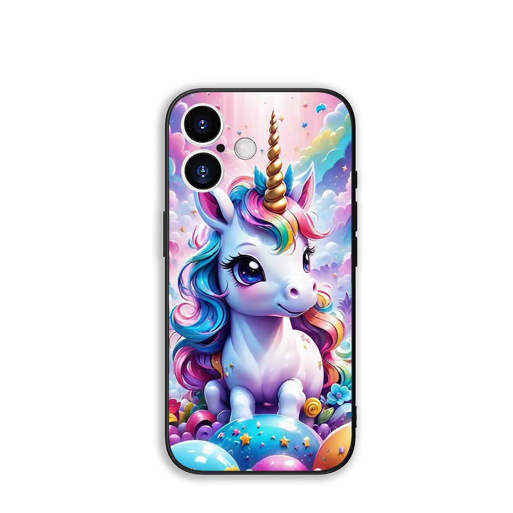 Unicorn Lovely Poster Phone Case with Wallpaper Design