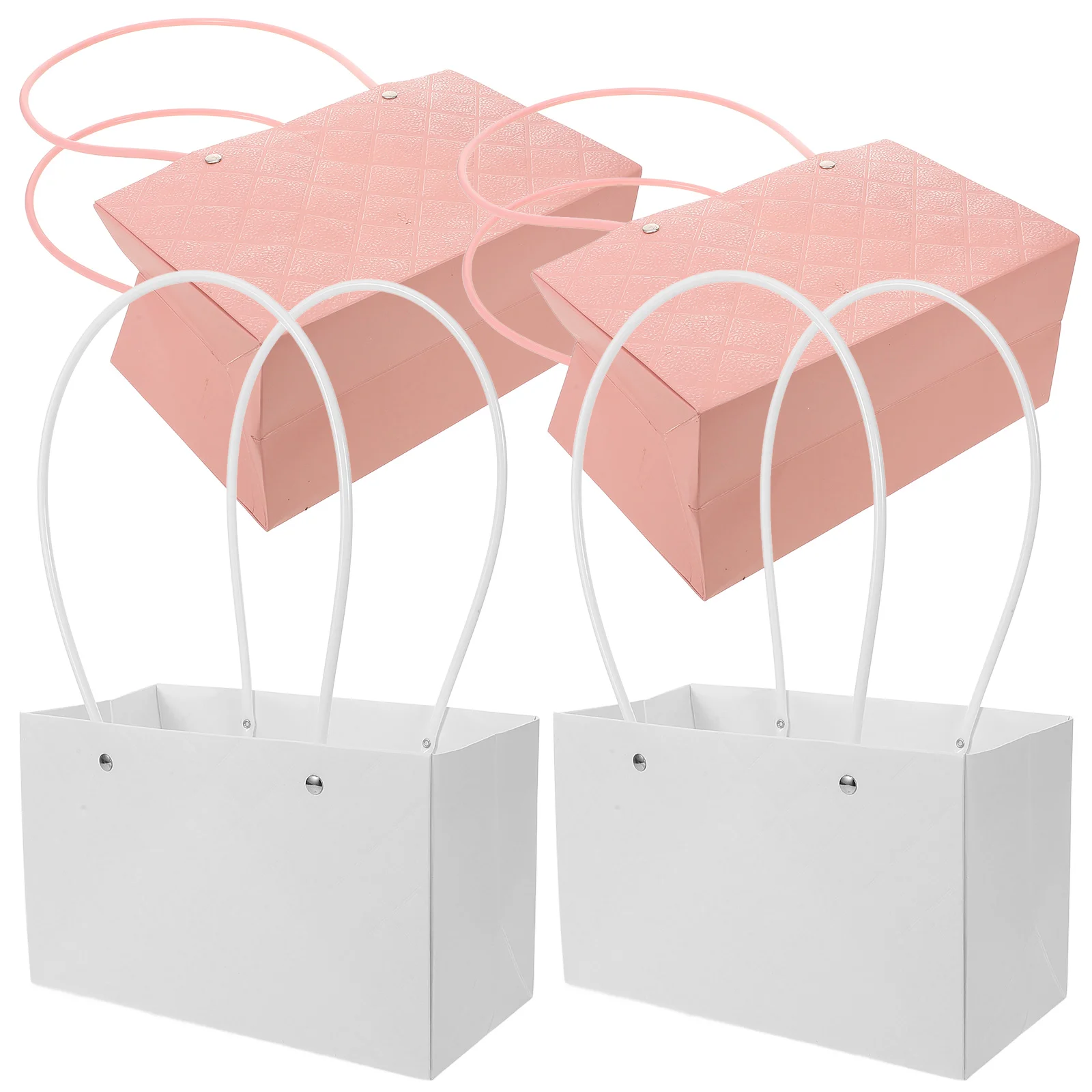 

4 Pcs Bouquet Gift Box Floral Packaging Boxes Bridal Shower Bag Bags Packing for Flowers Bouquets Macaron