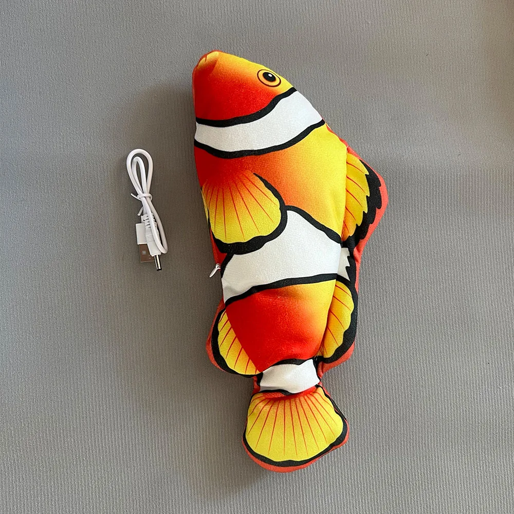 thumbnail image 1 of Juguete eléctrico para dormir sin parar para bebés 2.0, pez de cola flexible que se mueve constantemente, juguete de peluche con USB que se mueve automáticamente para bebés y gatos, 1 of 5