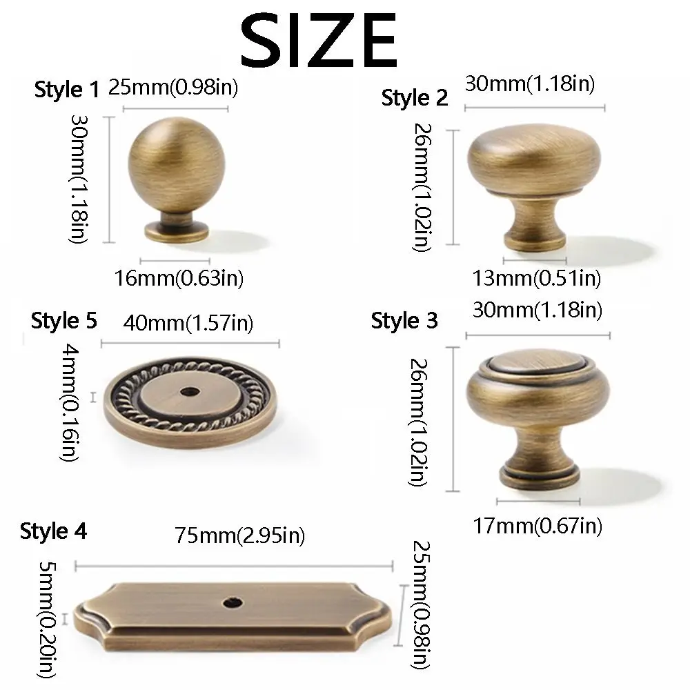 Nordic Brass Cabinet Pull Gold Round Single Hole Cabinet Door Handle Solid Brass Durable Wardrobe Pulls Furniture Hardware