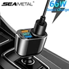 SEAMETAL Car Charger 66W USB Super Charge Phone Charger Auto Cigarette Lighter Adapter PD USB-C QC3.0 Multi Port Phone Charging 1