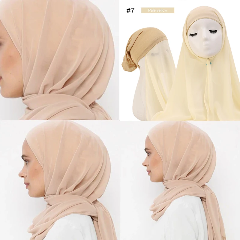 MOWEN Hijab Untermützen 2 Stück - Jersey Unterschal Für Damen