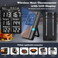 Wireless Meat Thermometer Digital Bluetooth Dual Probe Rechargeable with LCD Screen Support Mobile APP for BBQ Oven Grill 2