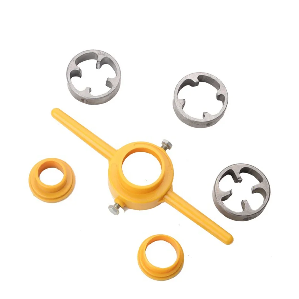 Thread Tool Maker Pipe Threader Handle Tools 200mm Total Length Yellow NPT Thread 33mm Upper Diameter 1inch 3/4