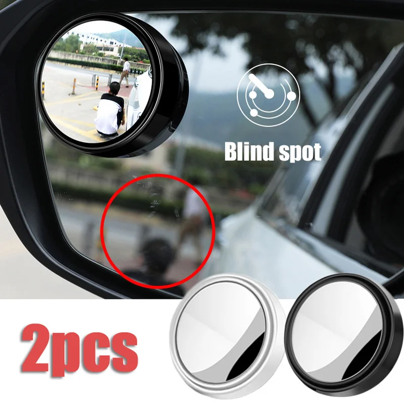 2 Pcs Auto Rückspiegel Runde Blind Spot Spiegel 360 Grad Rotierenden Auto  weitwinkel Kleine Runde Rahmen Hilfs spiegel - AliExpress