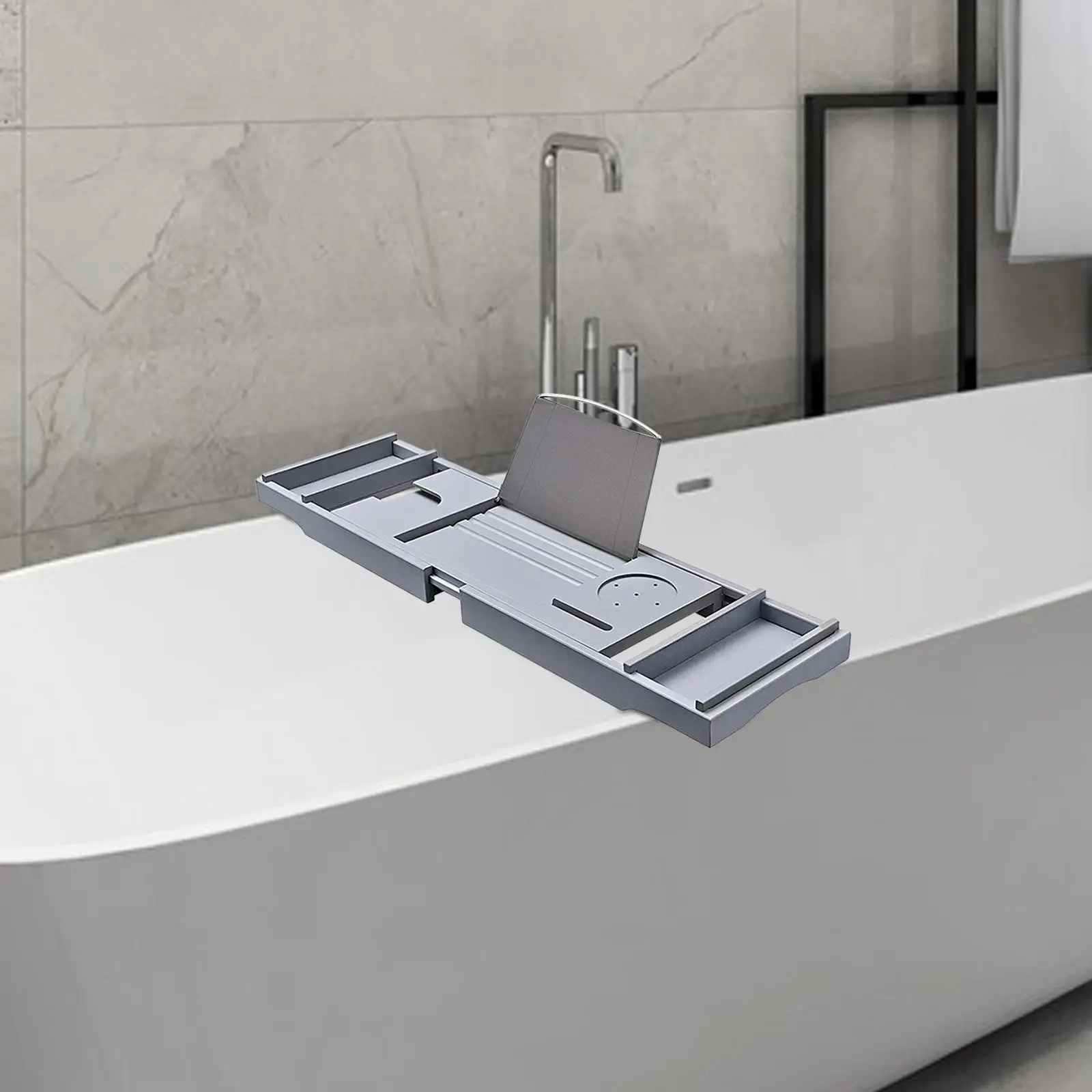 Luxury Bath Organizer Rack Drinks Tray Phone Bath Tub Holder Non Slip Phone Holder Rack for Small Tubs Salon Bathtub