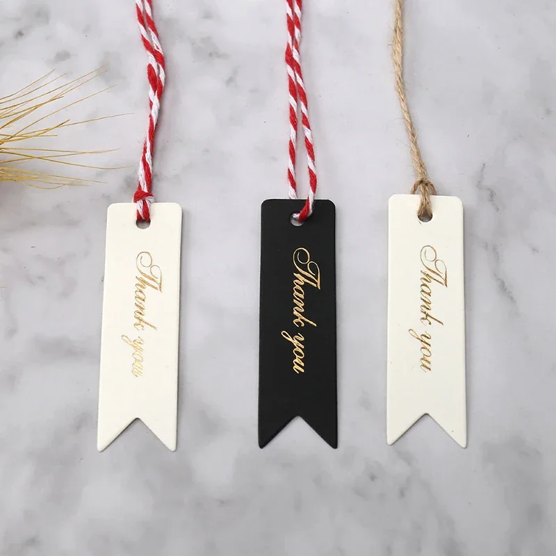 Gold Foil Thank You Tag 100pcs Cake Decoration For Wedding Guest Gift Birthday Party Labels Paper Tags Gift Listing Card