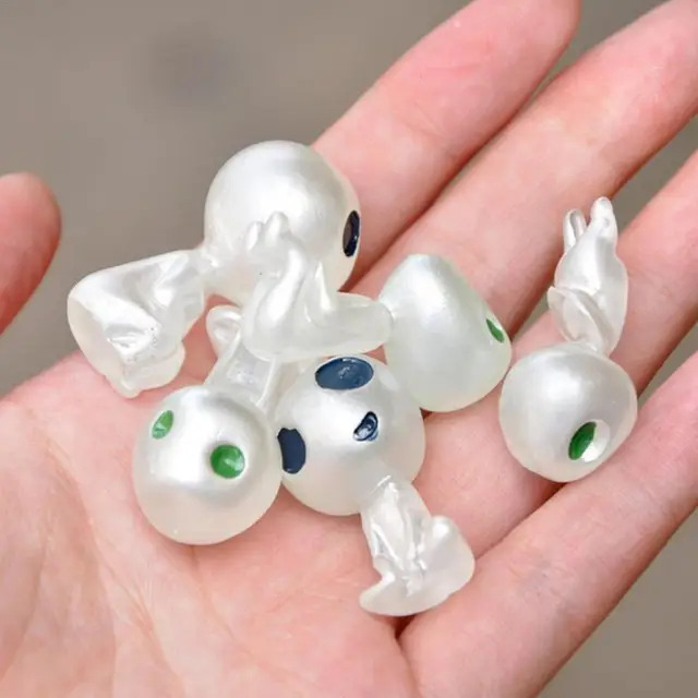 10Db/Set Kawaii Fényes Fa Tündék Játék Kodama Kertészkedés Cserepes Fluoreszkáló Pvc Figufa Elf Tündér - Image 5