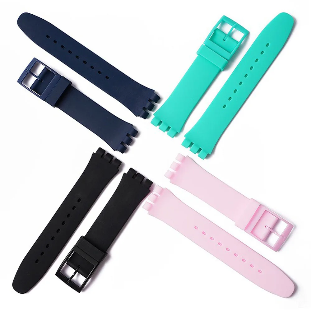 Universal Waterproof Sport Silicone Watch Strap - Soft Rubber Replacement Wristband