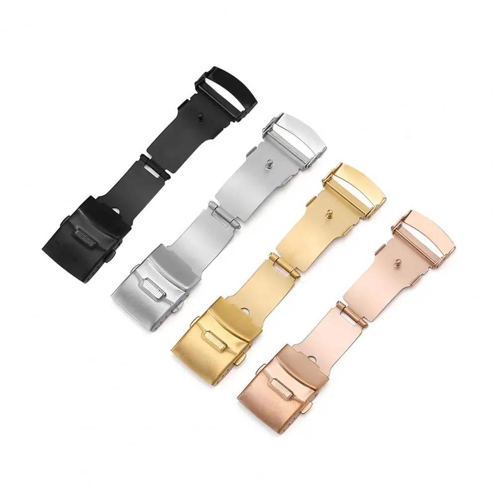

Watch Clasp Press Stainless Steel Watch Safety Folding Clasp Universal Double Watch Band Connector Watch Accessories