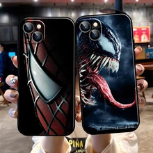 

Marvel Spiderman Venom For Apple iPhone 13 12 11 Pro Max 13 12 Mini 5 5s 6 6S 7 8 Plus SE2020 X XR XS Max Phone Case Carcasa