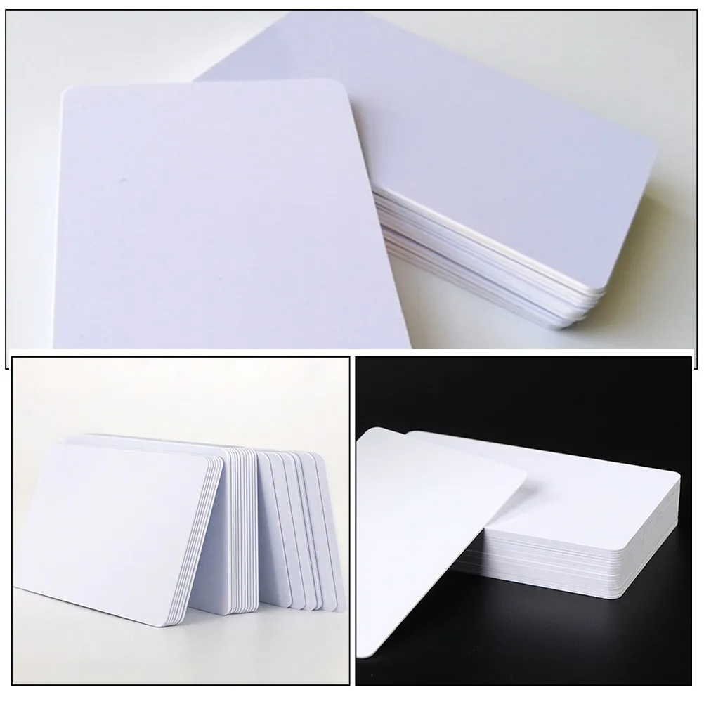 50Pcs 빈티지 스타일 PVC 빈 선물 태그 가격 이름 ID 쥬얼리 배송 수하물에 대한 양면 페인트 가능 드로잉 공예 카드