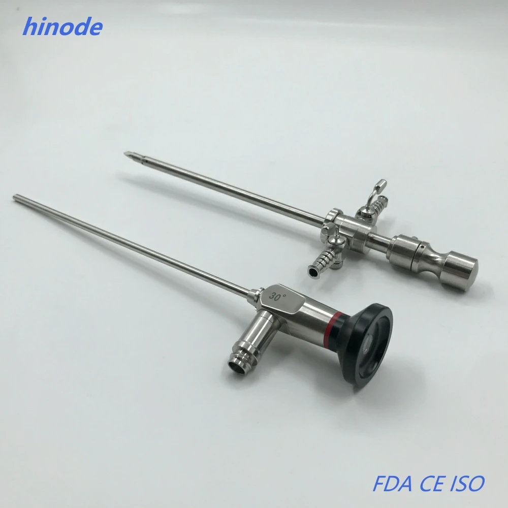 HD Medical Surgical Φ2.7mm Φ4mm 175mm 0 30 degree Endoscope and Sheath Obturator Trocar Elbow Knee Arthroscope Arthroscopy Exam