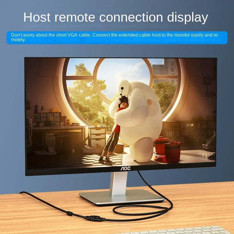 VGA 익스텐션 케이블, 수-암 컴퓨터 모니터, 비디오 연결 케이블, TV HD 데이터 케이블, 변속기 cable1-10m