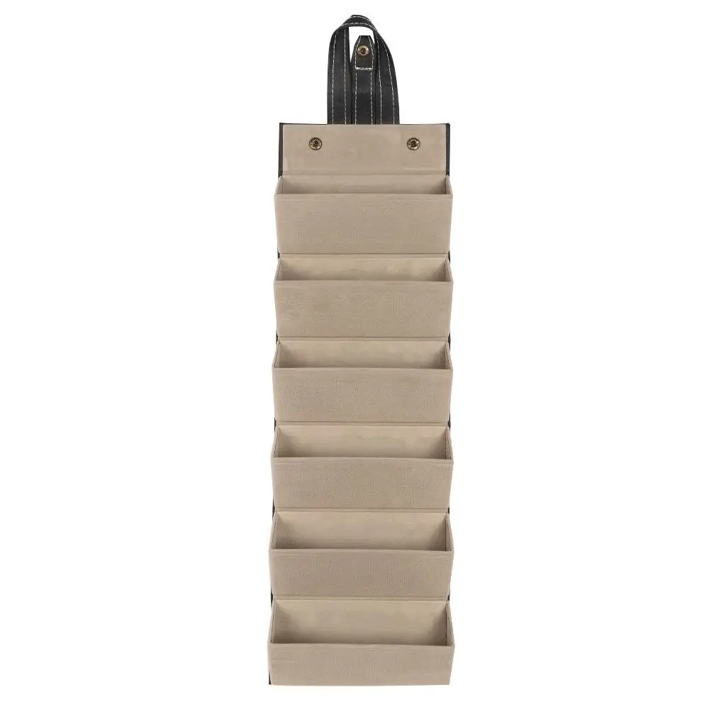 Unfolded organizer showing spacious multi slot layout