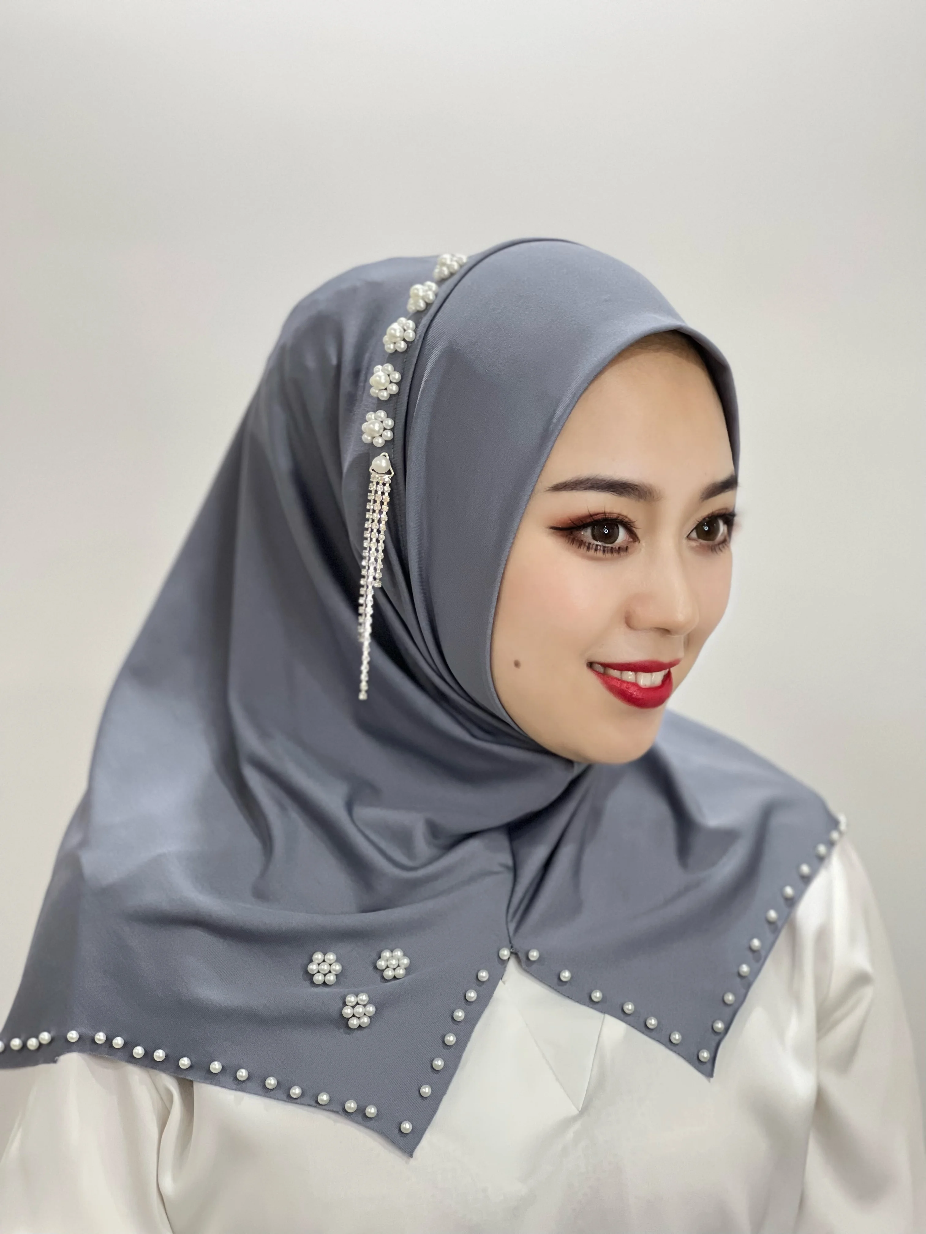 Islamic Tassel Hijab Abaya Hijab Beaded Solid Hijab Women's Abayas Turbans for Women Scarf Muslim Bag Hijab Instant Shawl Turkey