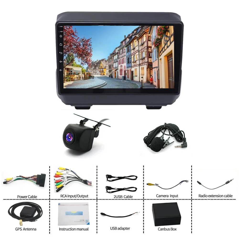 9 Inch Android 13.0 2G+32GB For Jeep Wrangler JL  Jeep Gladiator 2018-2021 Car GPS Navigation Multimedia Player Radio Head Unit