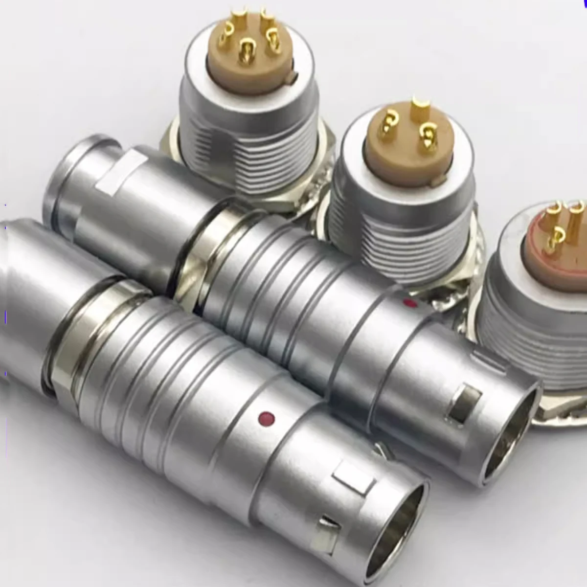 LEMO 커넥터 호환, 12mm 홀 푸시 풀 서클 셀프 래칭 방수 항공 커넥터, 01B FGG 플러그 EGG 소켓