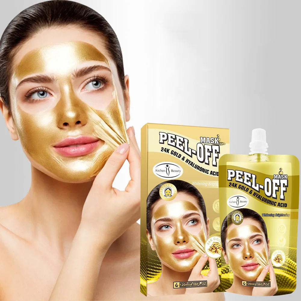 

Gold Hyaluronic Acid Tearing Mask Peel-off Masks Brightening Blackhead Remove Firming Moisturizing Peeling Face Mask