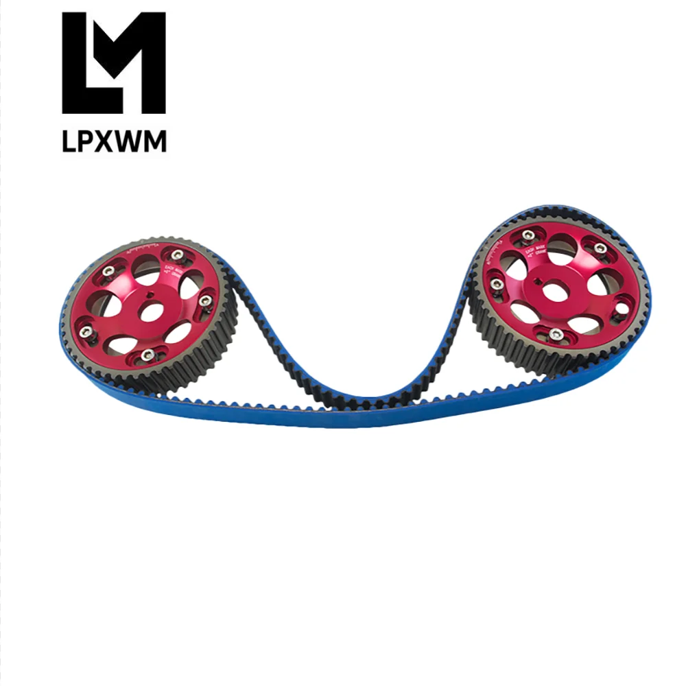 

HNBR Racing Timing Belt BLUE + Aluminum Cam Gear Red FOR 2JZ-GE and 2JZ-GTE Supra, GS300, IS300 PQY-TB1006B+6531R