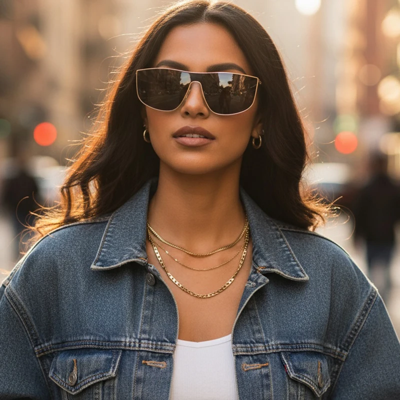Stylish High-End Metal Frame Unisex Sunglasses