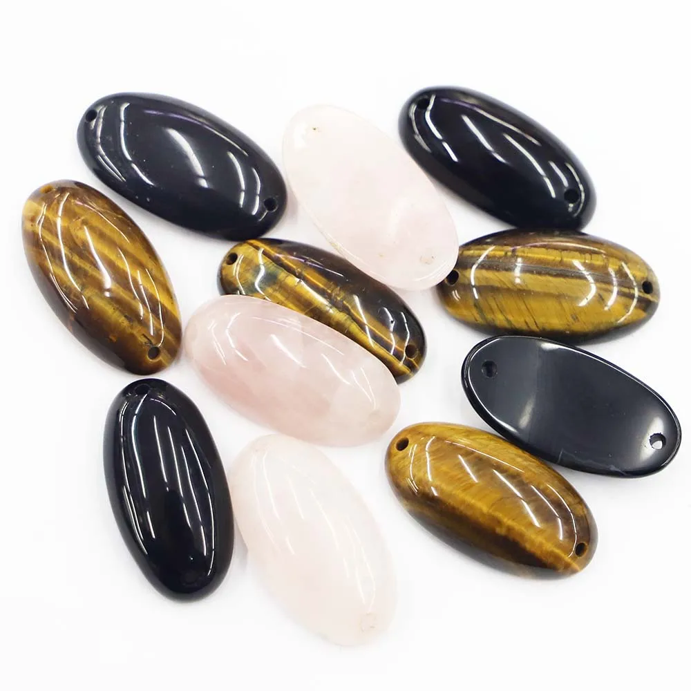 High Quality Natural Multicolor Stone Hand Bracelet Necklace Pendant Charm DIY Fashion Making Jewelry Accessories Wholesale 6Pcs