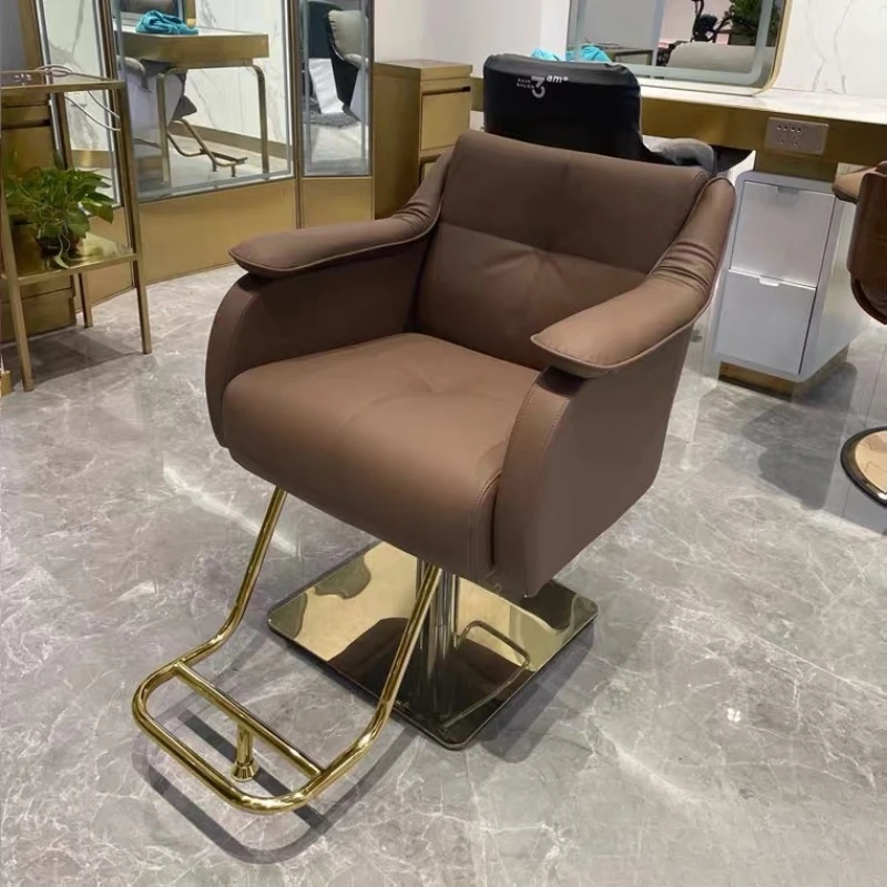 

Barbershop Hairdressing Chair Professional Beauty Manicure Barber Chair Swivel Vintage Sillas Barberia Salon Furniture CY50BC