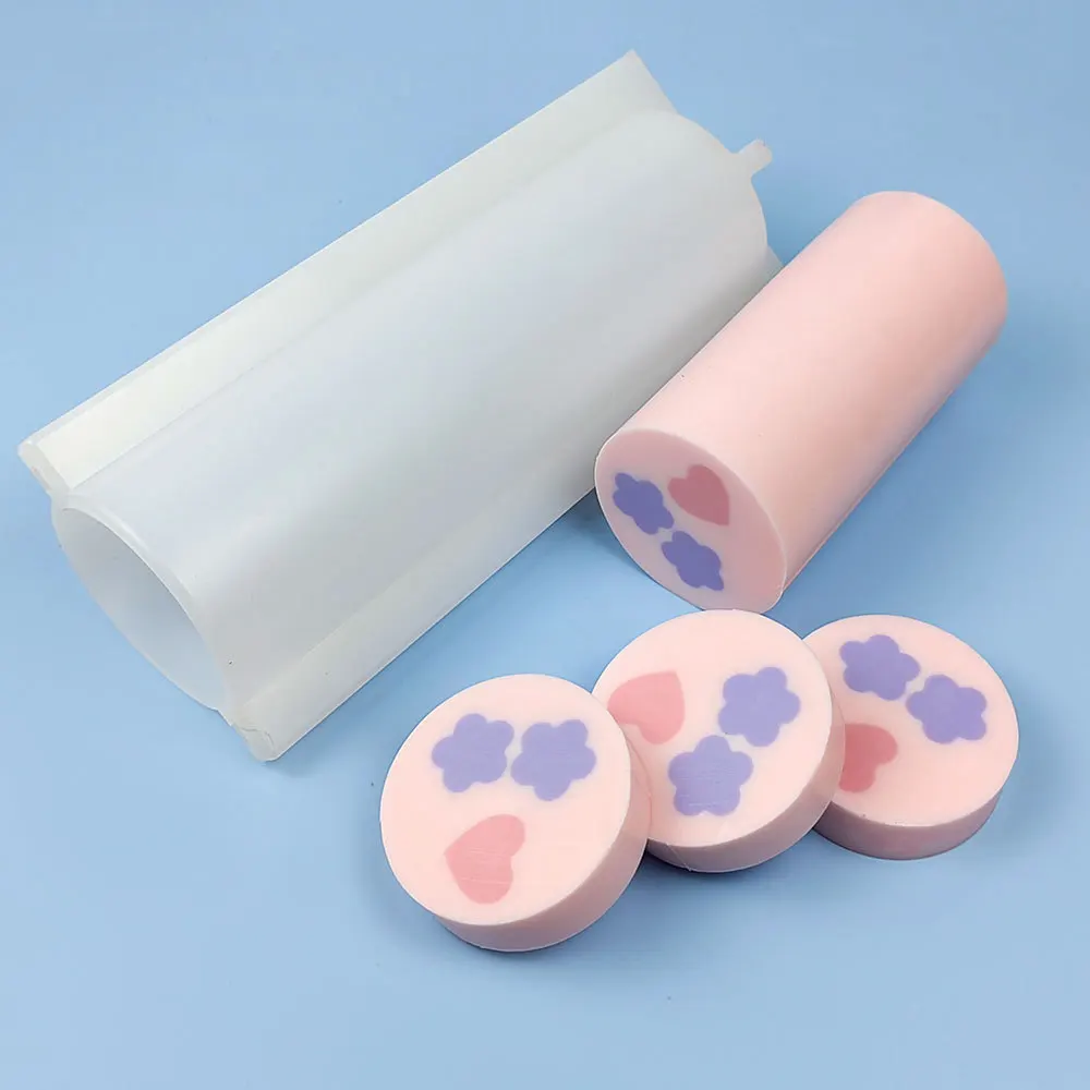 Large Size Long 25cm Silicone Soap Mold DIY Handmade Decoration Wax Soap Mold Cylindrical Tube Silicone Practical