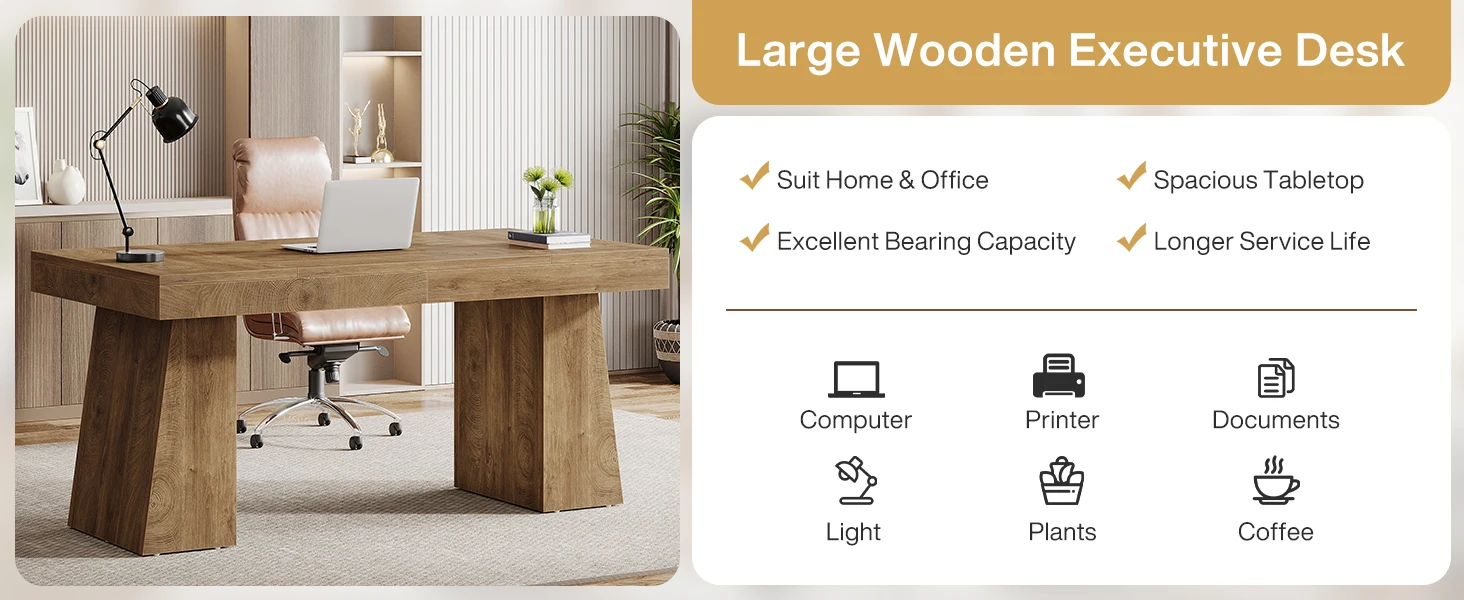 55 Inches Executive Desk