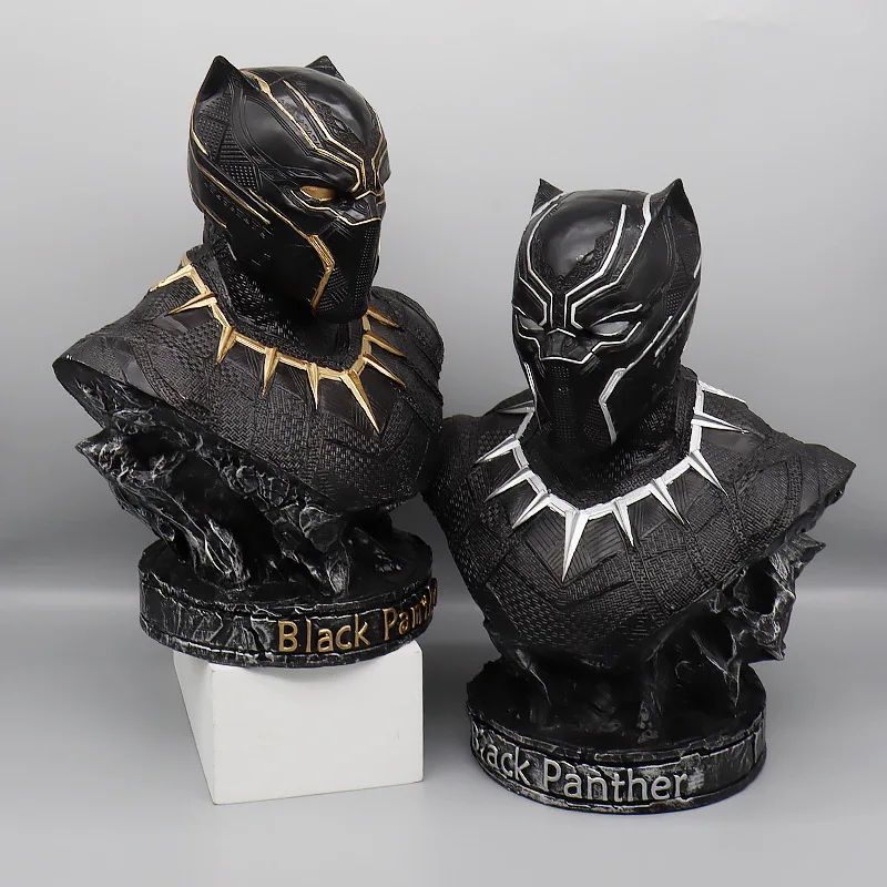 

Marvel Hero Black Panther Iron Man Mk42 Bust Resin Statue Collection Model Home Crafts Birthday Gifts Decorative Art Sculpture