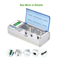 6 slots LCD Smart Display Fast Charge EU/US Plug Battery Charger for 1.2V AAA AA C D Size 9V Rechargeable Battery - Image 6